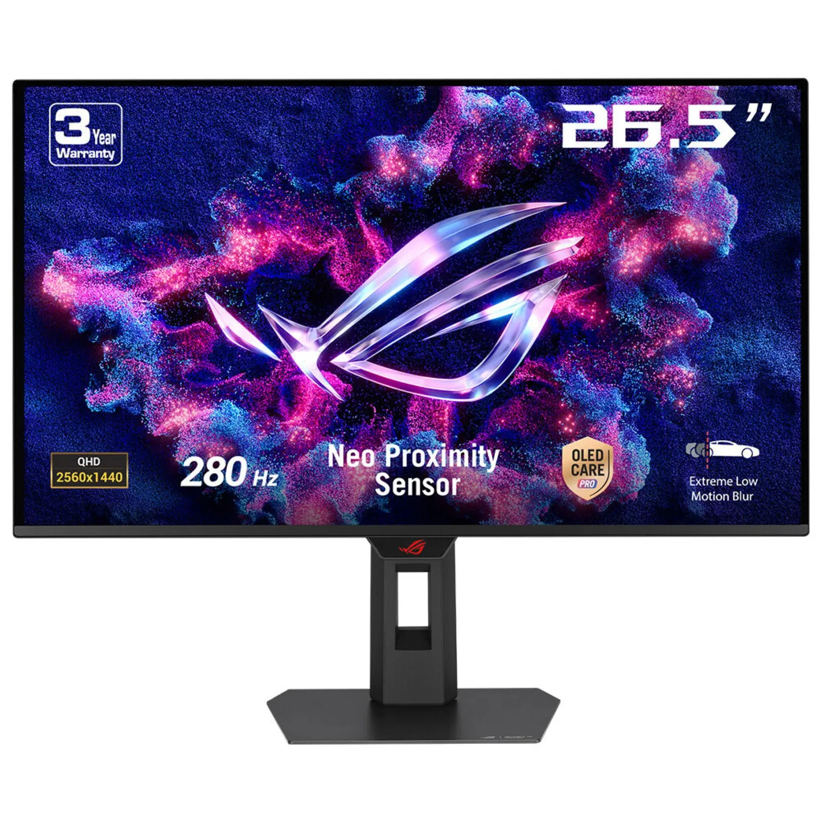მონიტორი Asus Monitor 26.5" ROG Strix XG27ACDMS HDMI, DP, USB-C, OLED, 2560x1440, 280Hz, 0.03ms, DCI-P3 99%, AdaptiveSync, Pivot, HDR400