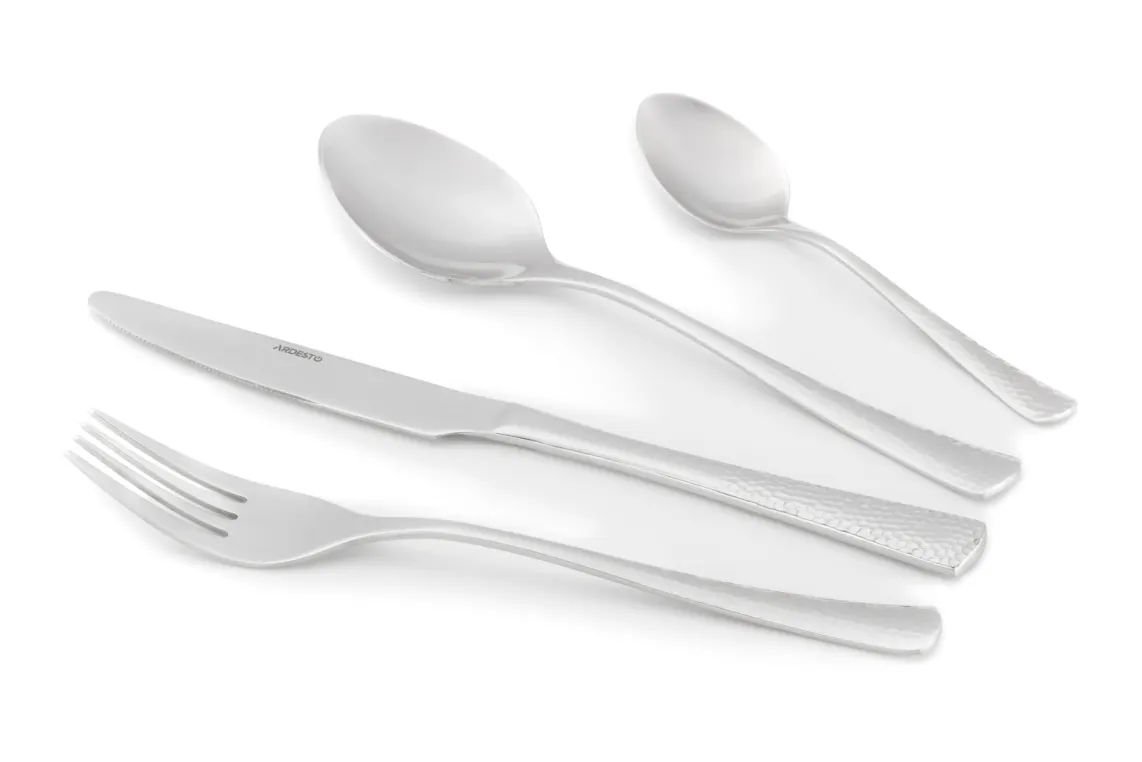 Ardesto Cutlery set Gemini Hammered 24pcs., stainless steel
