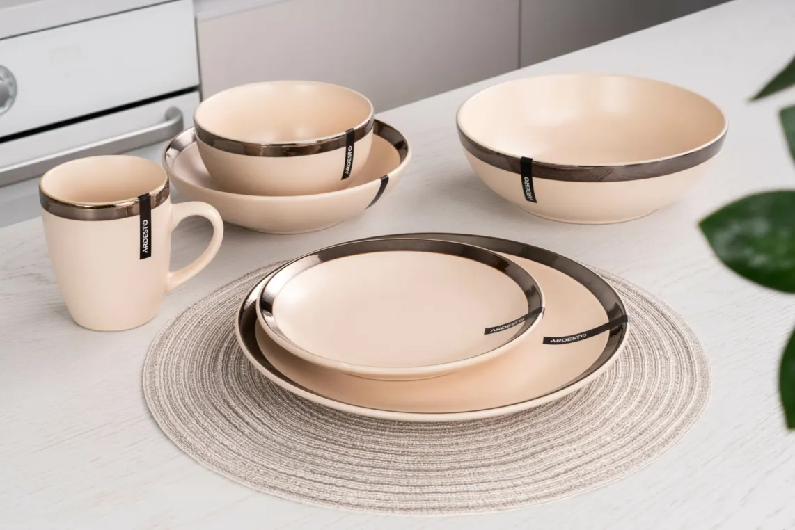 ჯამი Ardesto Bowl Liguria Cream, 22cm, ceramics, creamy