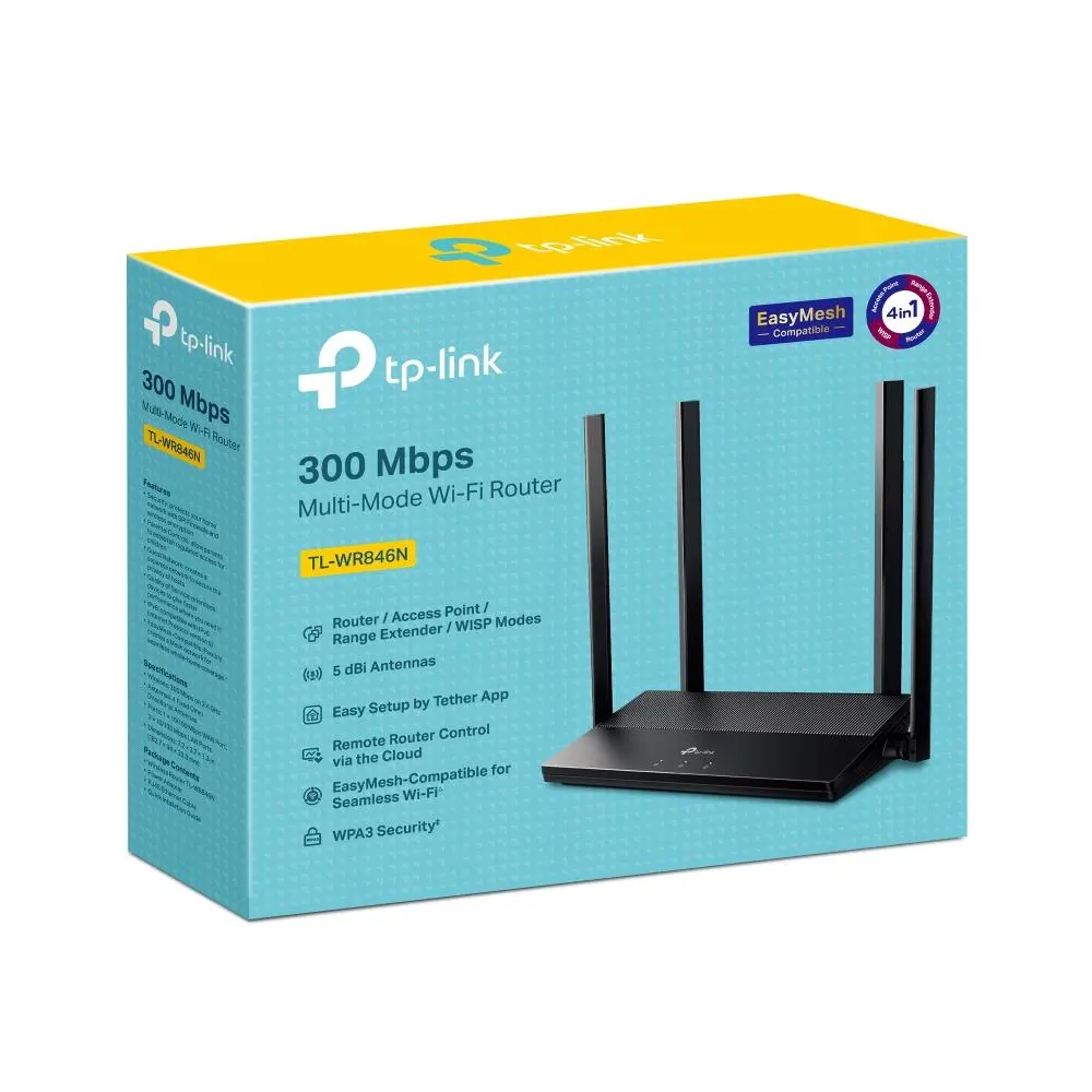 TP-Link, TL-WR846N, 300 Mbps Multi-Mode Wi-Fi Router