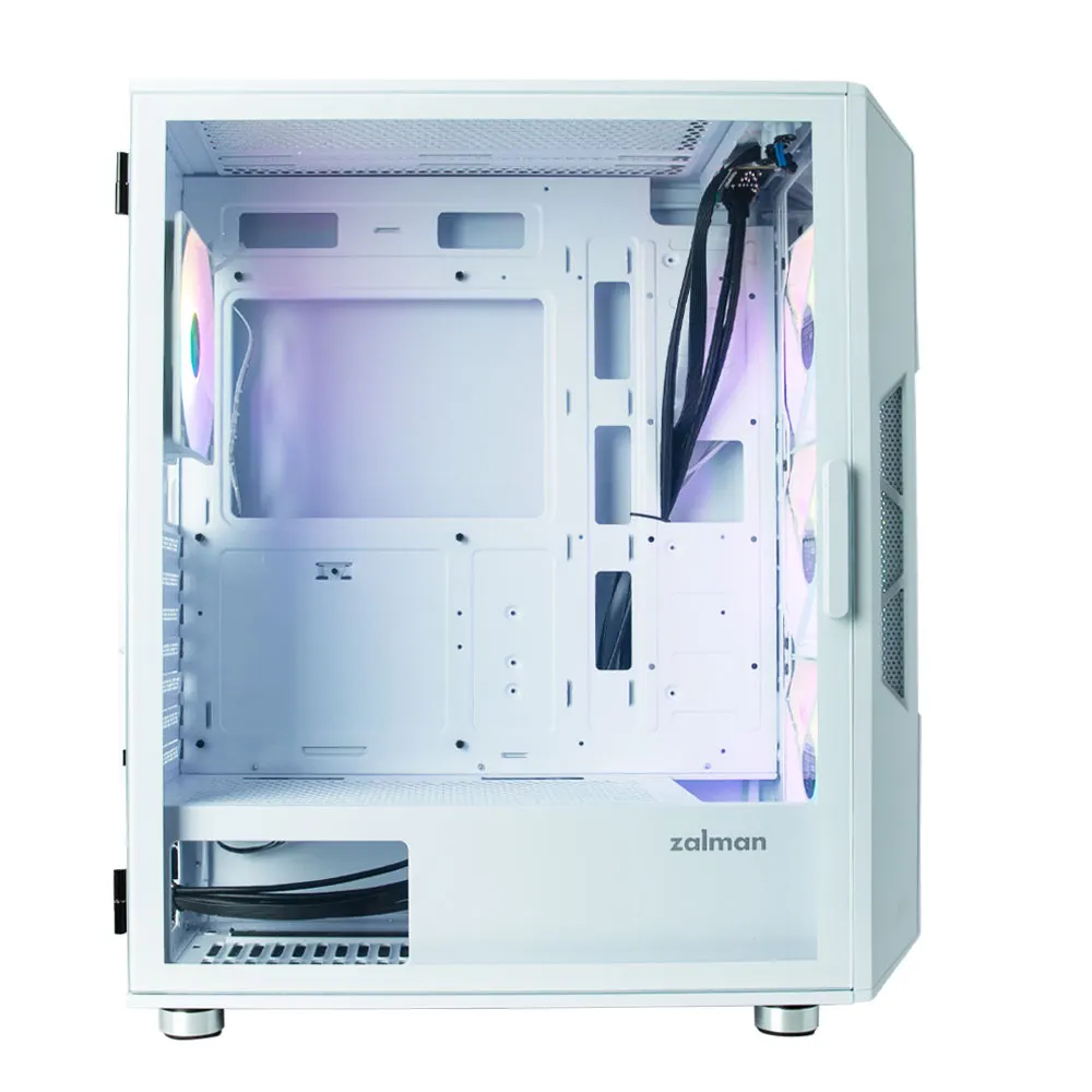 ქეისი Zalman PC case I3 Neo TG without PSU, 1xUSB3.0, 2xUSB2.0, 4x120mm ARGB, VGA 355mm, LCS ready, TG Side/Front Panel, ATX, white