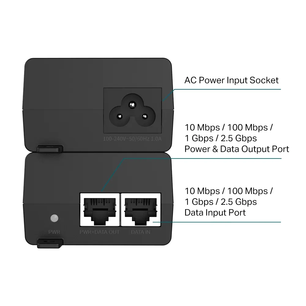 PoE ინჟექტორი TP-Link POE260S PoE+ Injector