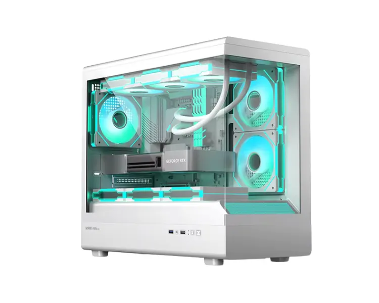 ქეისი Golden Field Lantau Lite 360 6x120mm ARGB Fans Mid Tower White