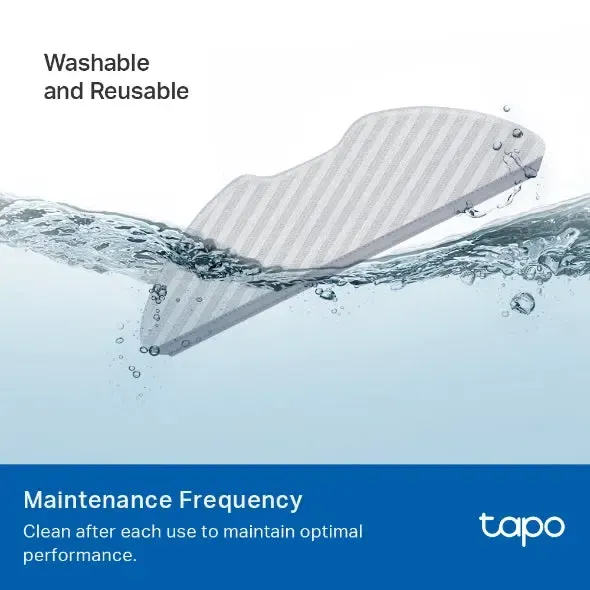 რობოტი მტვერსასრუტი TP-Link, Tapo RVA300, Robot Vacuum Washable Mop Cloth (3 Pcs)