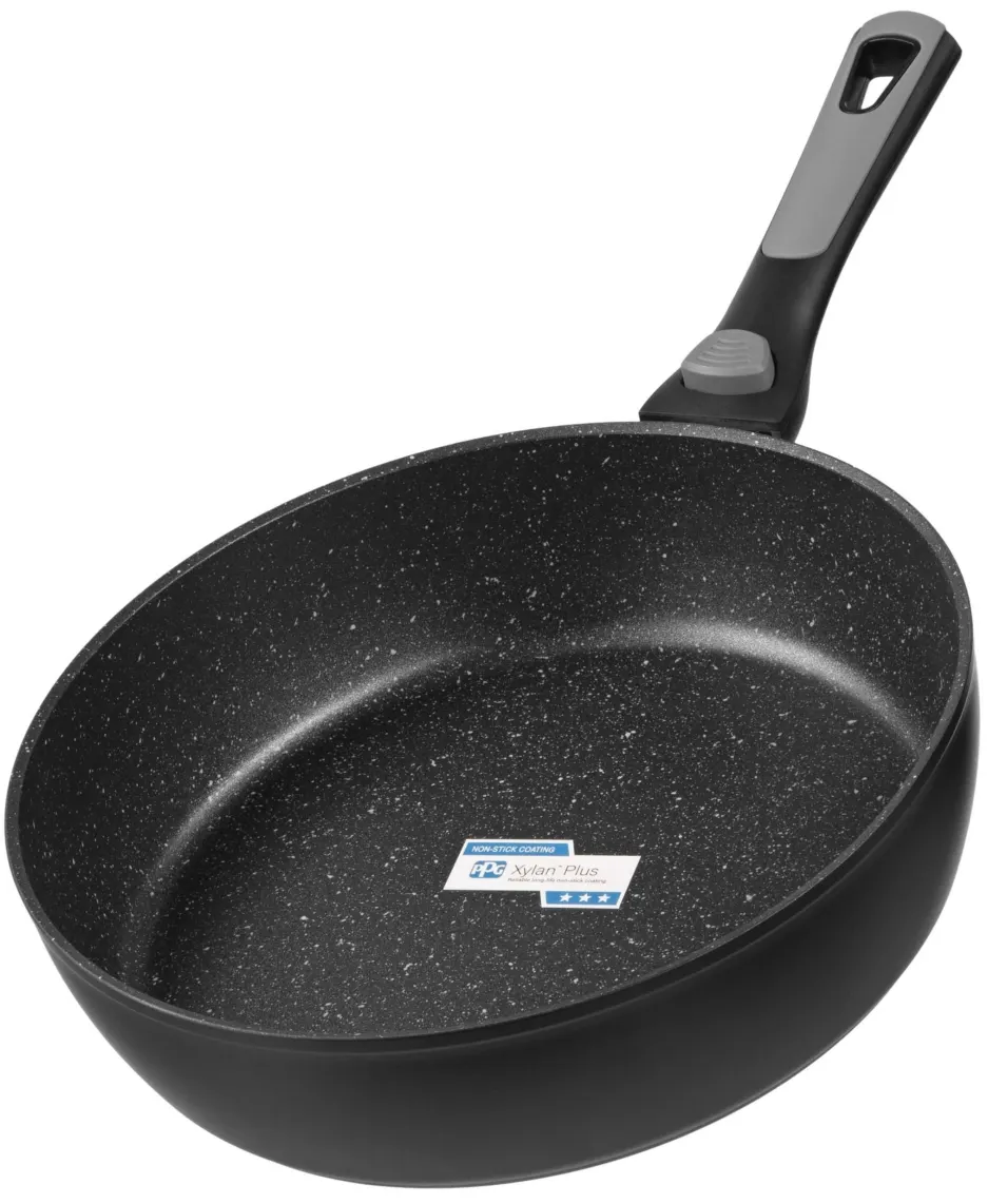 ტაფა Ardesto Deep Fry pan with removable handle Gemini Bari, 28cm, aluminium, black