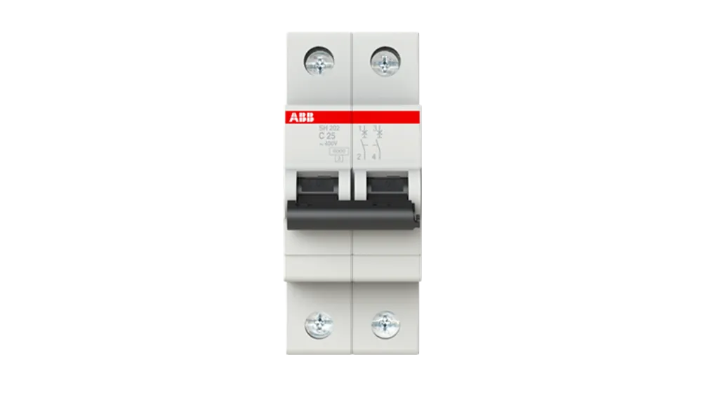 ავტომატური ამომრთველი - 25A 6KA 2P C, ABB SH201-C25NA