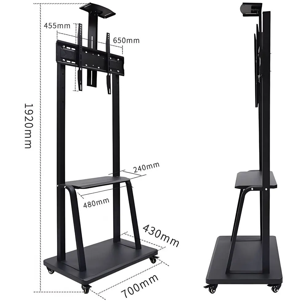 ტელევიზორის საკიდი Allscreen C1700, 40"-70", TV Mount With Roller, Black