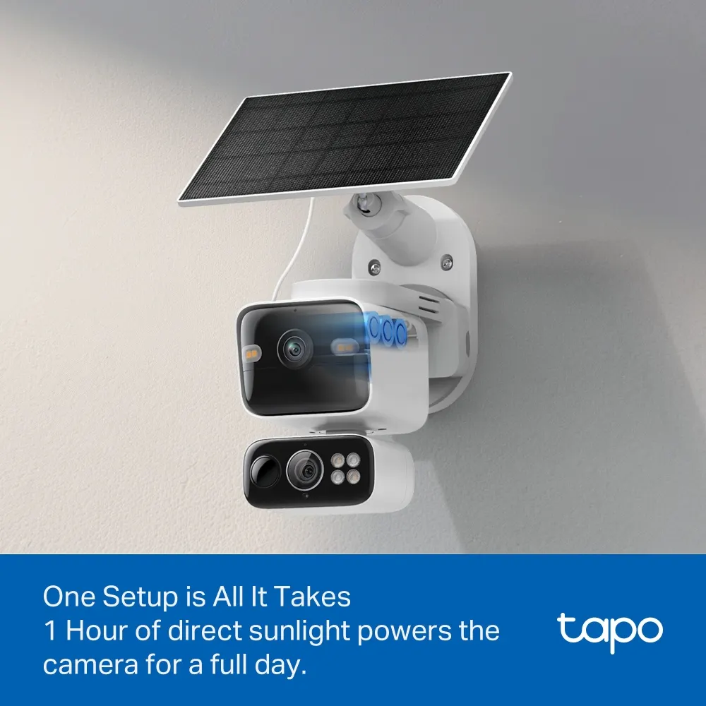 სმარტ კამერა TP-Link Tapo C645D Solar-Powered Dual-Lens Pan/Tilt Security Camera Kit