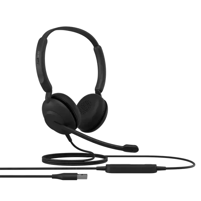 ყურსასმენი Evolve 10 Stereo, Jabra, Headphone, USB-A, Leatherettes, Black.