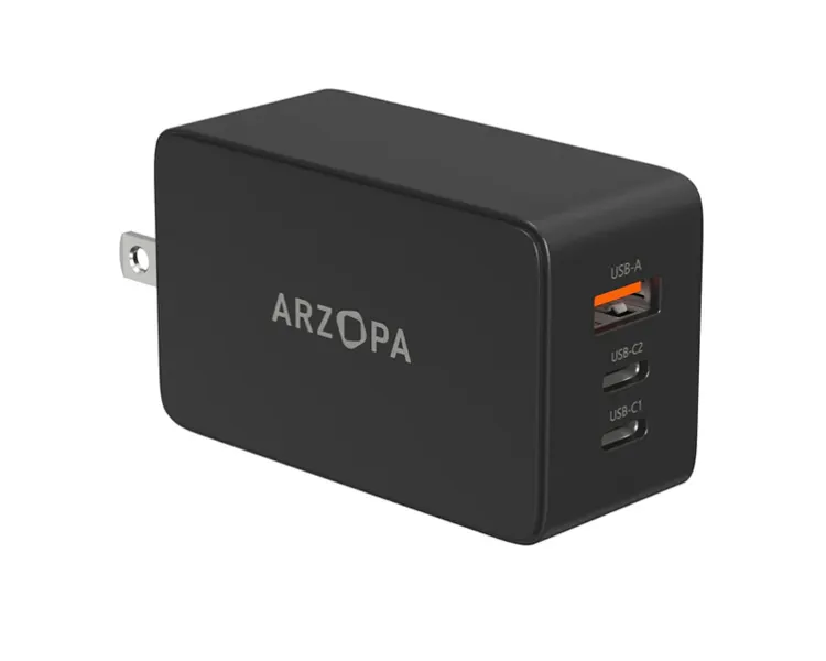 დამტენი Arzopa C65 GaN Fast Charger USB/2xUSB-C 65W