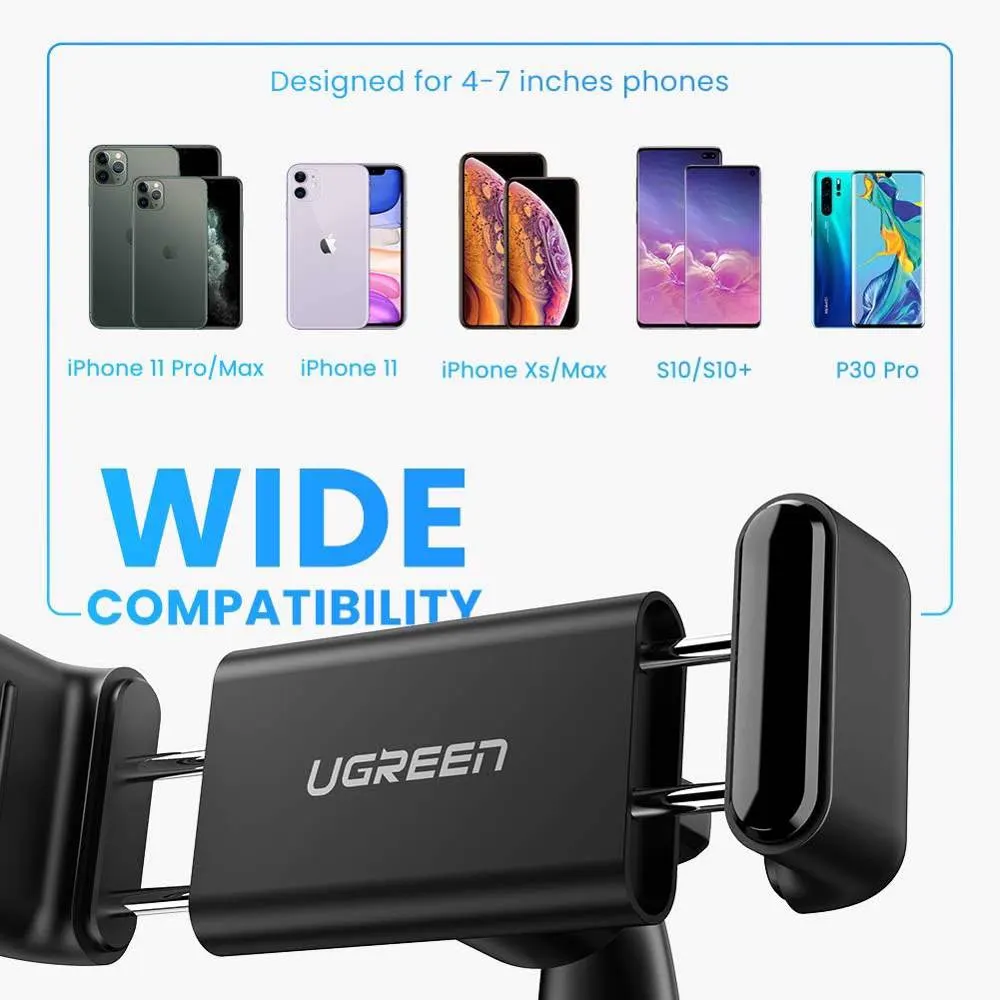 მობილურის დამჭერი UGREEN LP189 (60796), Dashboard Snap Clip Phone Holder, Black