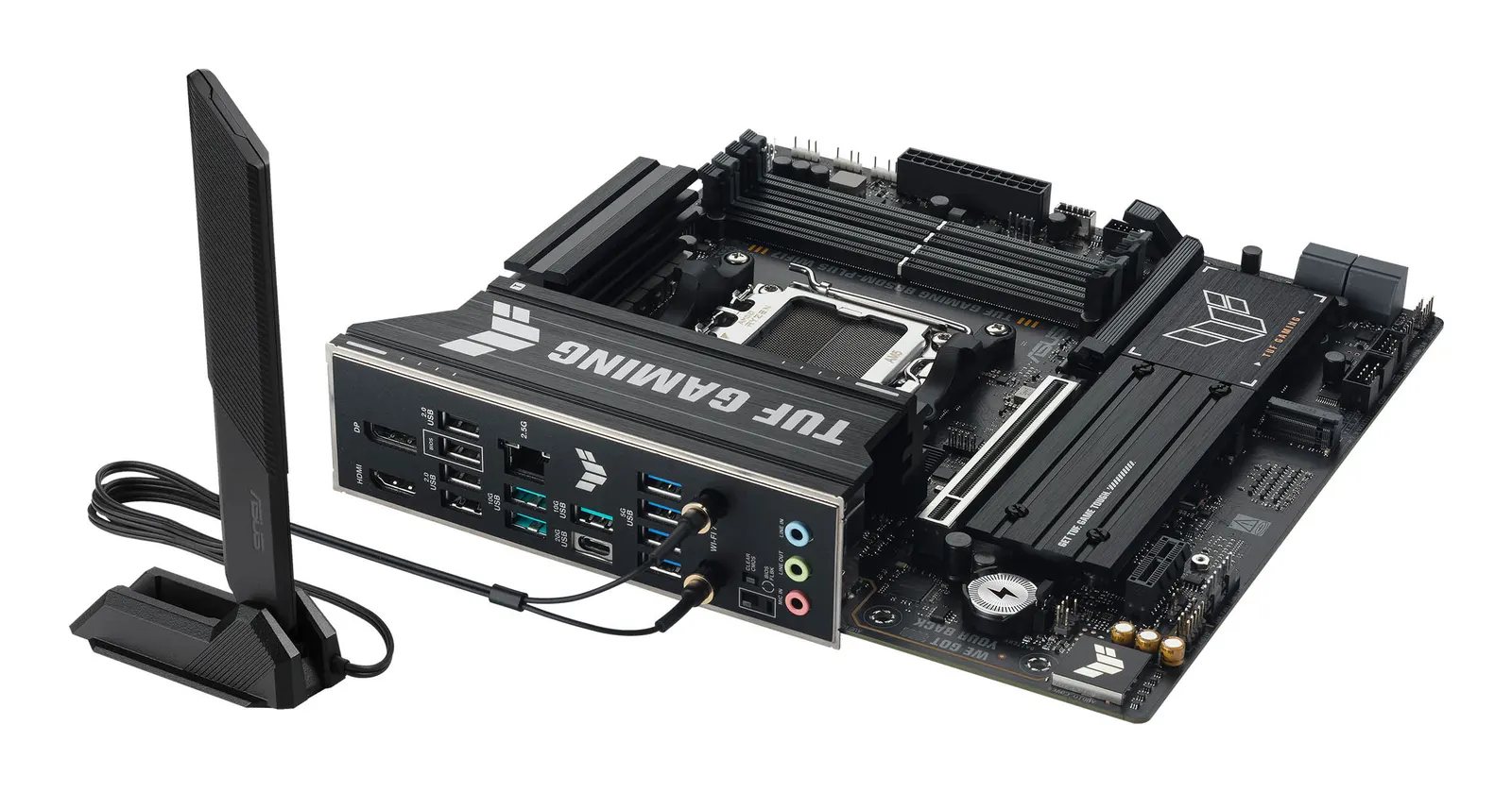 დედაპლატა ASUS Motherboard TUF GAMING B850M-PLUS WIFI7 sAM5 B850 4xDDR5 M.2 HDMI DP Wi-Fi BT mATX