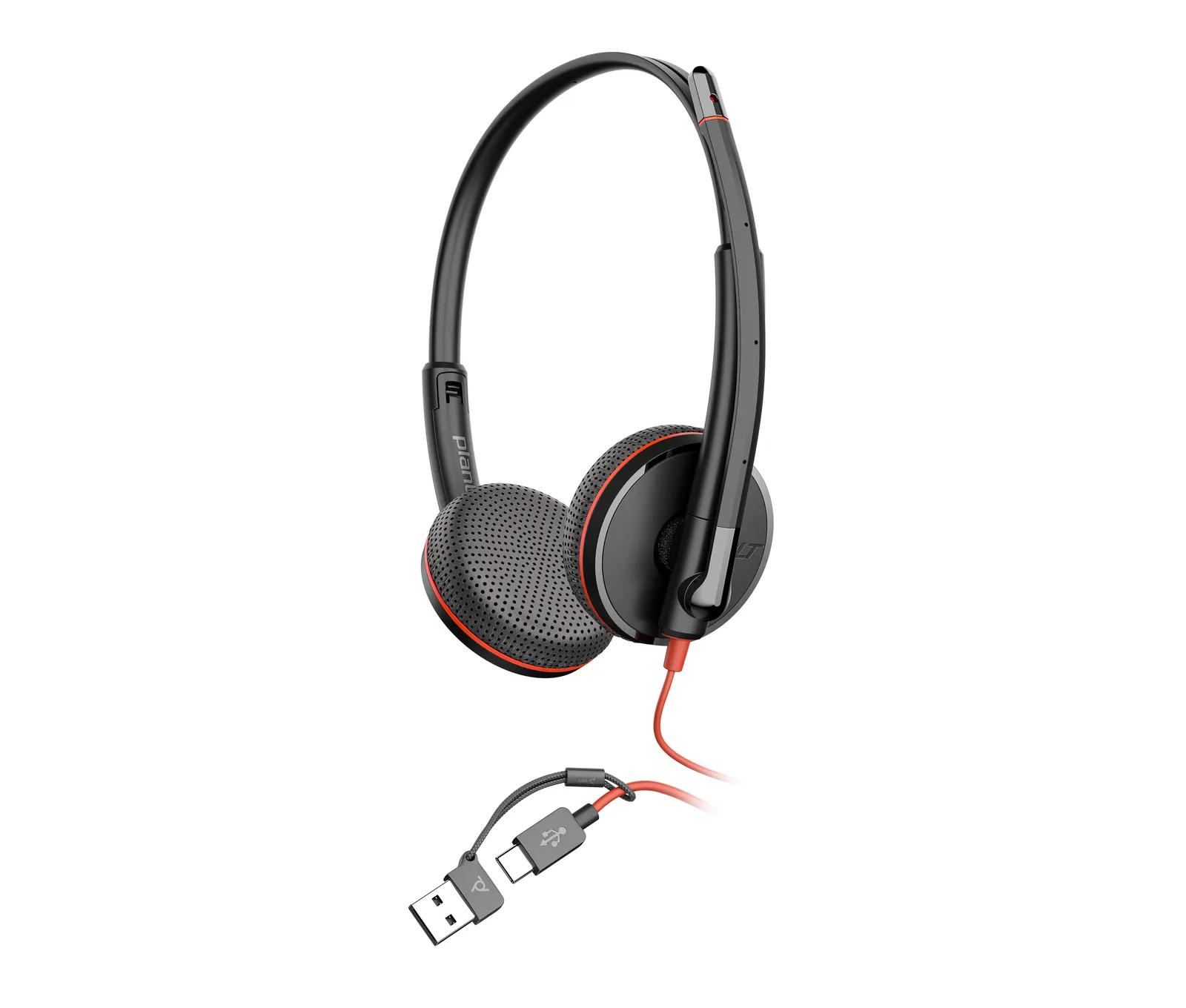 Poly BlackWire 3225 Wired On-ear Black