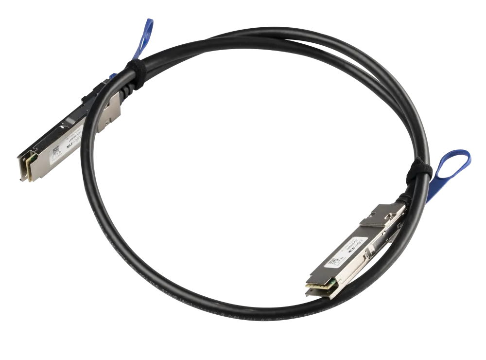 A 40/100 Gbps QSFP28 direct attach cable, 1m, MikroTik XQ+DA0001