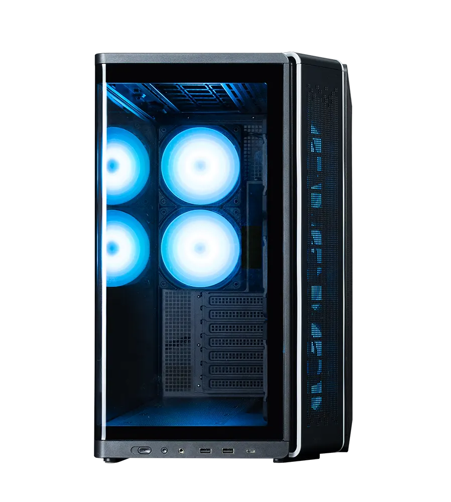 ქეისი Zalman PC case P60 without PSU, 2xUSB3.0, 1x Type C, 3x120mm ARGB Reverse, 2x120mm ARGB, VGA 435mm, LCS ready, Curved Tempered Glass, Dual Chamber, ATX, black
