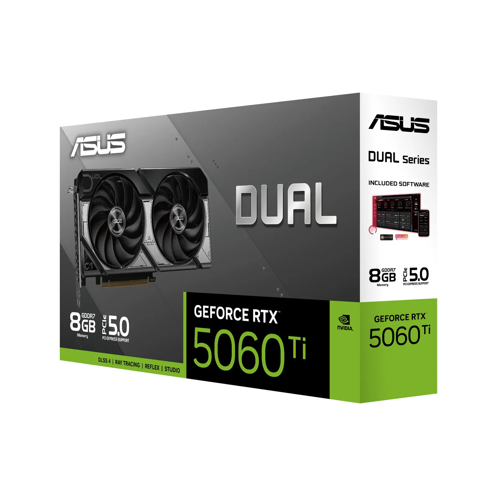 ვიდეობარათი ASUS Graphic Card GeForce RTX 5060 Ti 8GB GDDR7 DUAL-RTX5060TI-8G