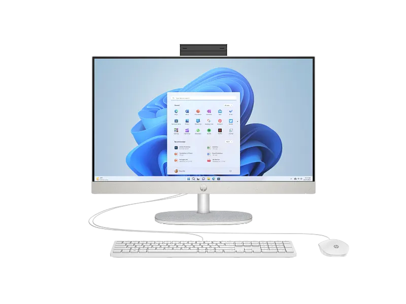HP ProOne 240 G10 AIO PC 24" i5-1334U FHD (1920 x 1080) IPS 16GB DDR4 / 512GB M.2 SSD Wi-Fi 6+BT 5.3 WW WLAN/White/9M9G0AT