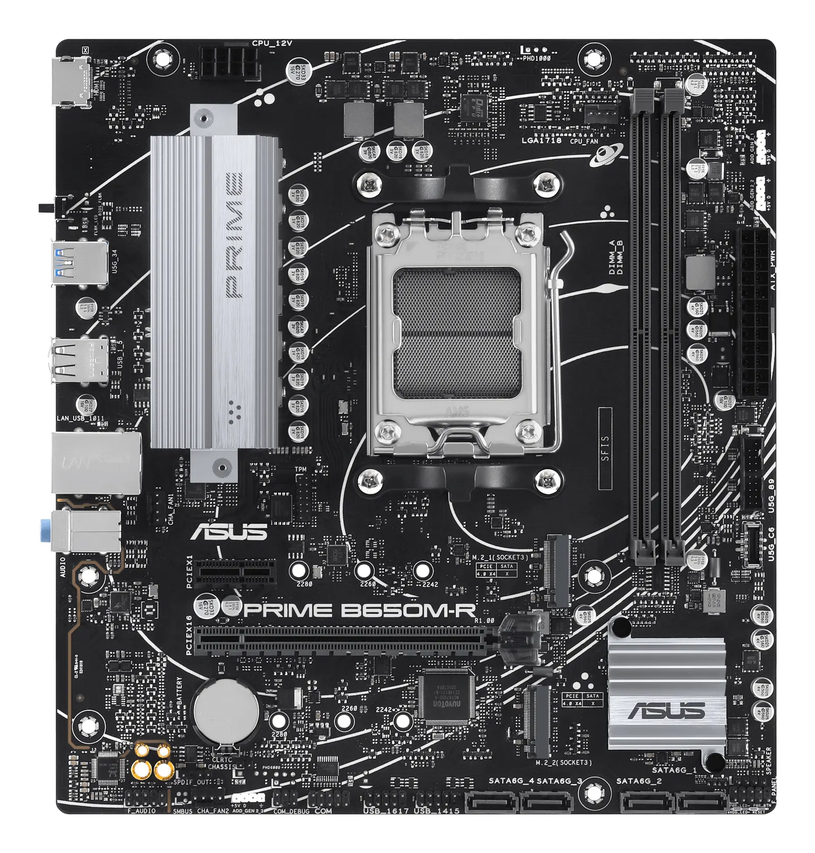 დედაპლატა ASUS Motherboard PRIME B650M-R sAM5 B650 2xDDR5 M.2 HDMI mATX