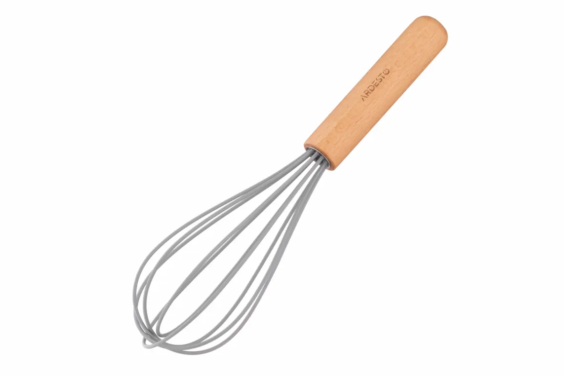 Ardesto Whisk Midori, 23.6cm, silicone, wood, gray