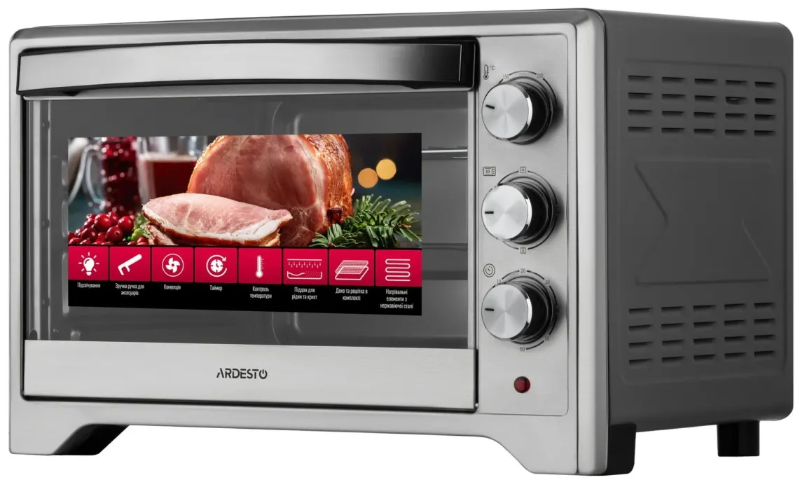 ელექტრო ღუმელი ARDESTO Electric oven, 33L, 1627W, mech., convection, grey
