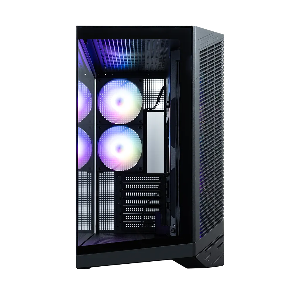 ქეისი Zalman PC case D50 without PSU, 2xUSB3.0, 1xUSBType-C, 2x120mm ARGB, 1x360mm ARGB, VGA 415mm, LCS ready, TG Side/Front Panel, ATX, black