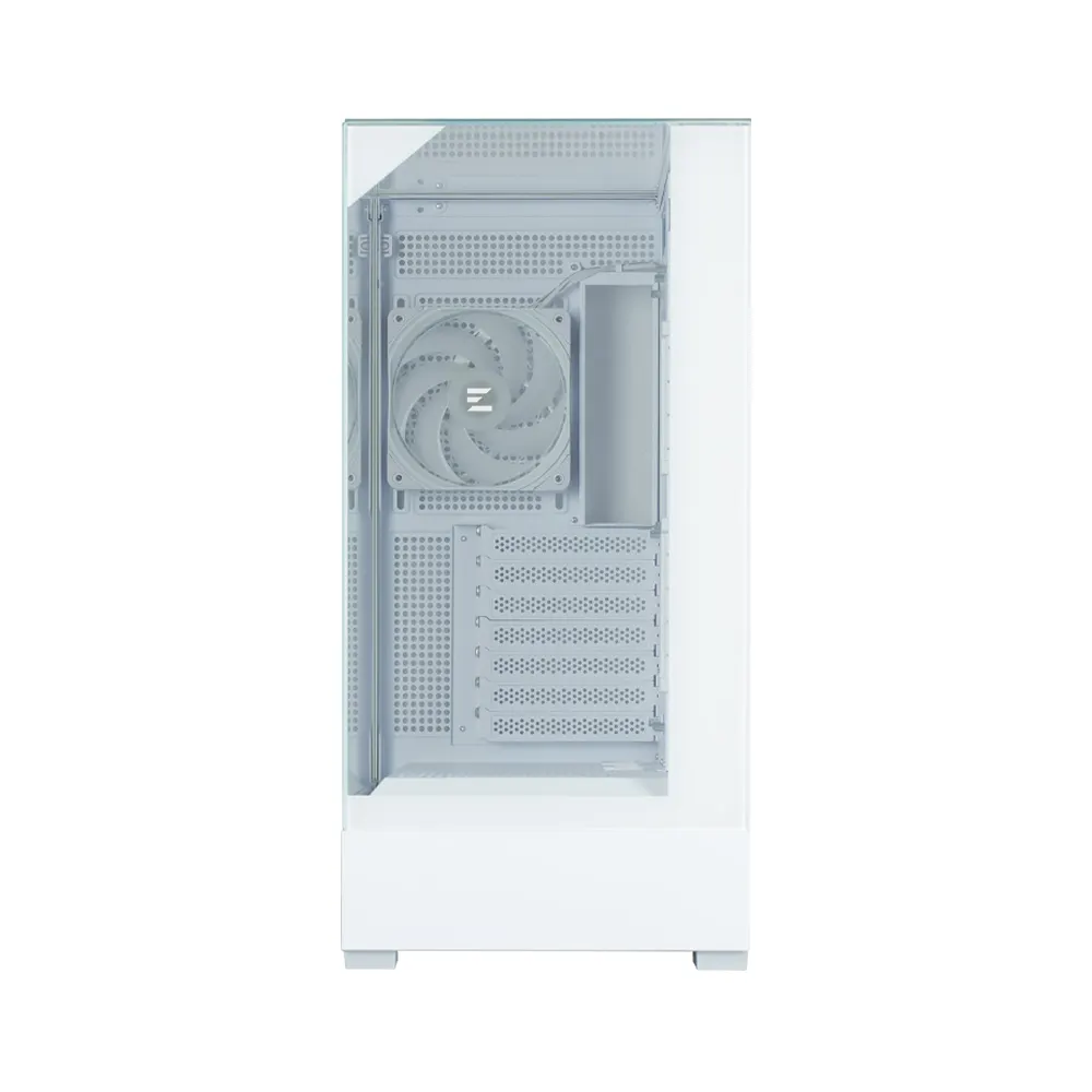 ქეისი Zalman PC case P40 Prism without PSU, 2xUSB3.0, 1xUSBType-C, 1x120mm ARGB, VGA 420mm, LCS ready, TG 3x Panels, ATX, white
