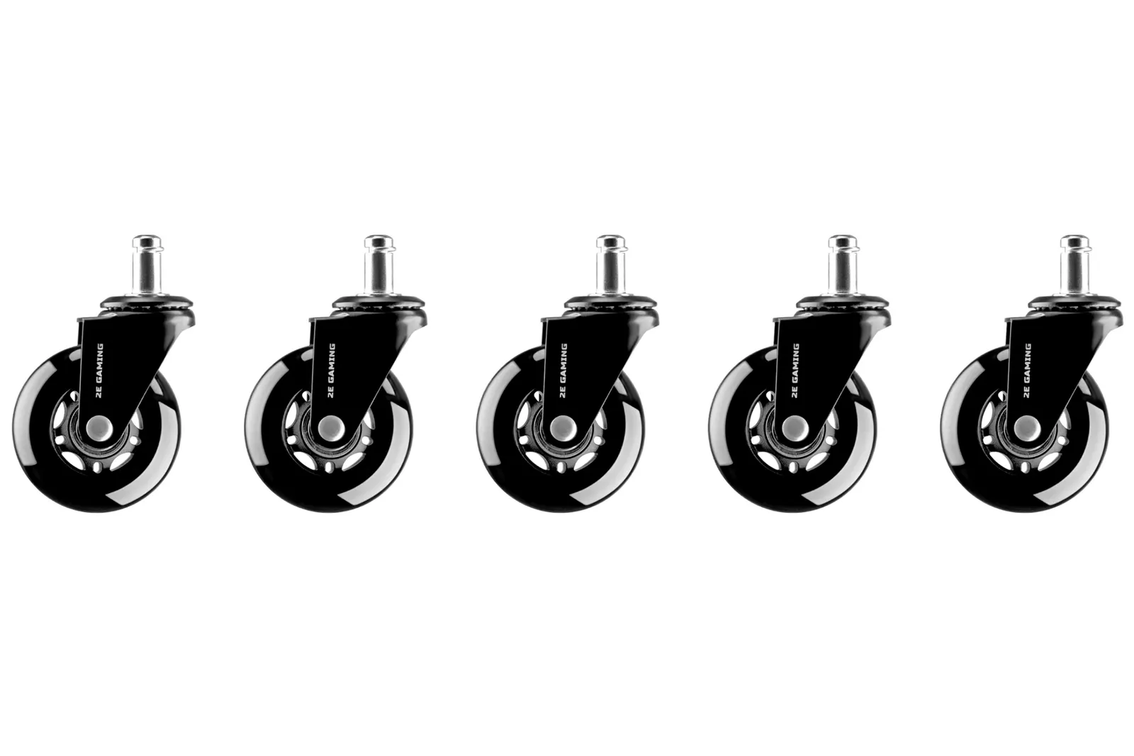 სავარძლის აქსესუარი Set of wheels 2E GAMING UNIVERSAL 64 mm (5 pcs.) Black