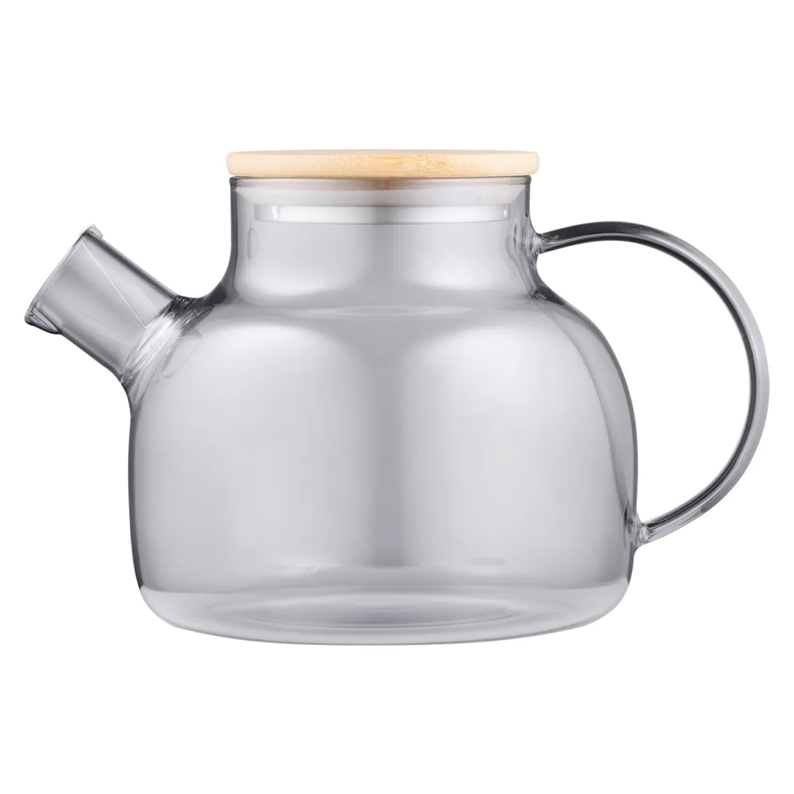 ჩაიდანი Teapot ARDESTO Graphite 1000ml, borosilicate glass, bamboo, grey