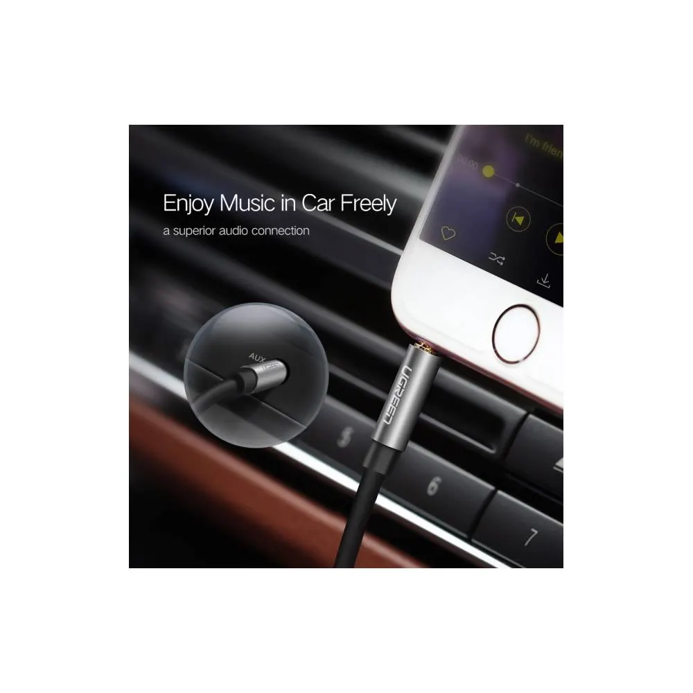 აუდიო კაბელი UGREEN AV119 (10732), 3.5mm Male to 3.5mm Male Cable, 0.5m, Black