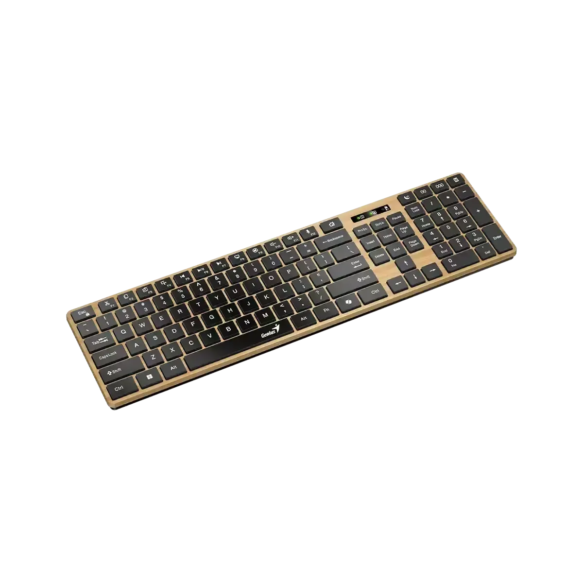 Genius, SlimStar 7250BT, AI Copilot Key, Keyboard, Pine wood