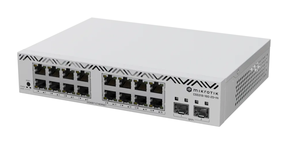Managed Switch - CSS318, 16G, 2S+, MikroTik CSS318-16G-2S+IN