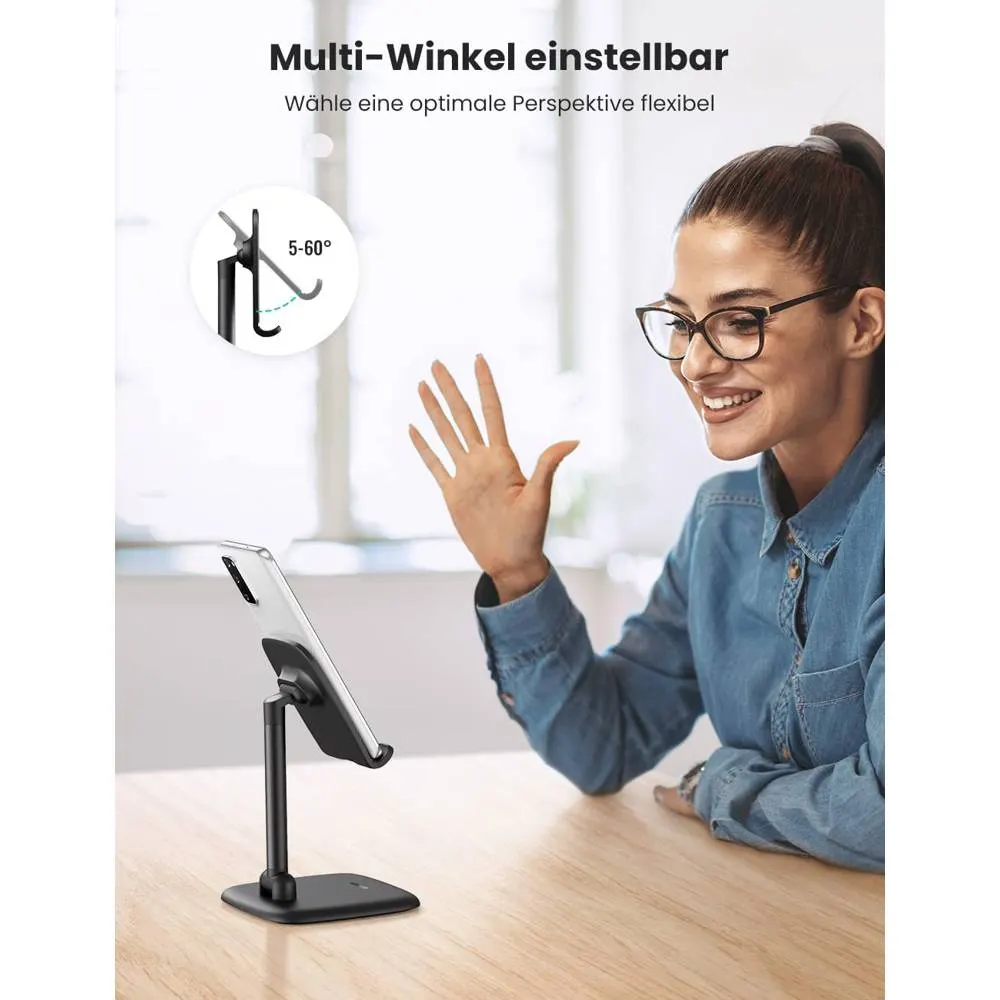მობილურის დამჭერი UGREEN LP287 (10999), Adjustable Desk Phone Holder, Black