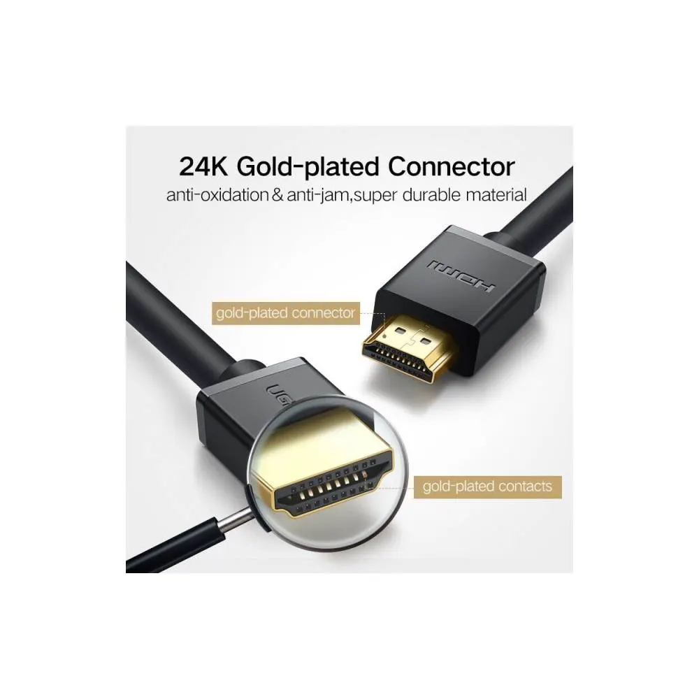 HDMI კაბელი UGREEN HD104 (10113), HDMI Cable, Support 4K 30Hz, 3D Visual Effect, 25m, Black