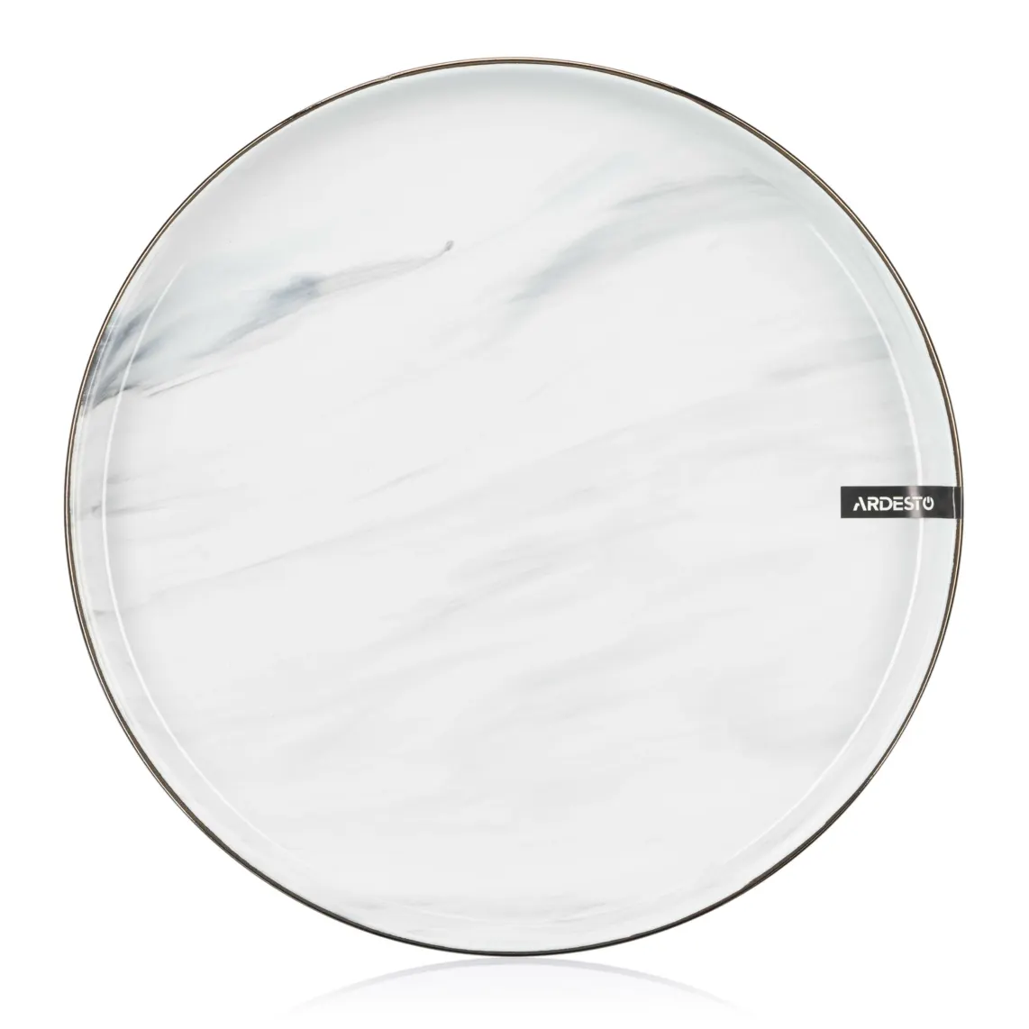 Ardesto Dinner plate Marmo, 27cm, ceramics, white