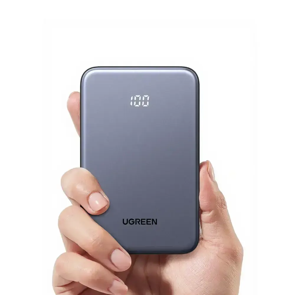 პორტატული დამტენი UGREEN PB507 (75131B) Zapix Series, 10000mAh, Type-C, USB, Fast Charging Power Bank, Space Gray