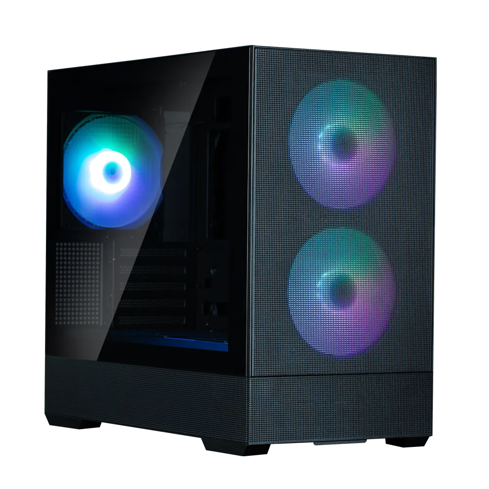 ქეისი Zalman PC case P30 Air without PSU, 1xUSB3.0, 1xUSBType-C, 3x140mm ARGB, VGA 392mm, LCS ready, TG Side Panel, mATX, black