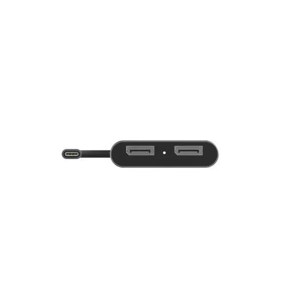 Type-C ადაპტერი V1404A, UNITEK, USB-C to Dual DP1.4 8K Adapter with MST, Space Gray