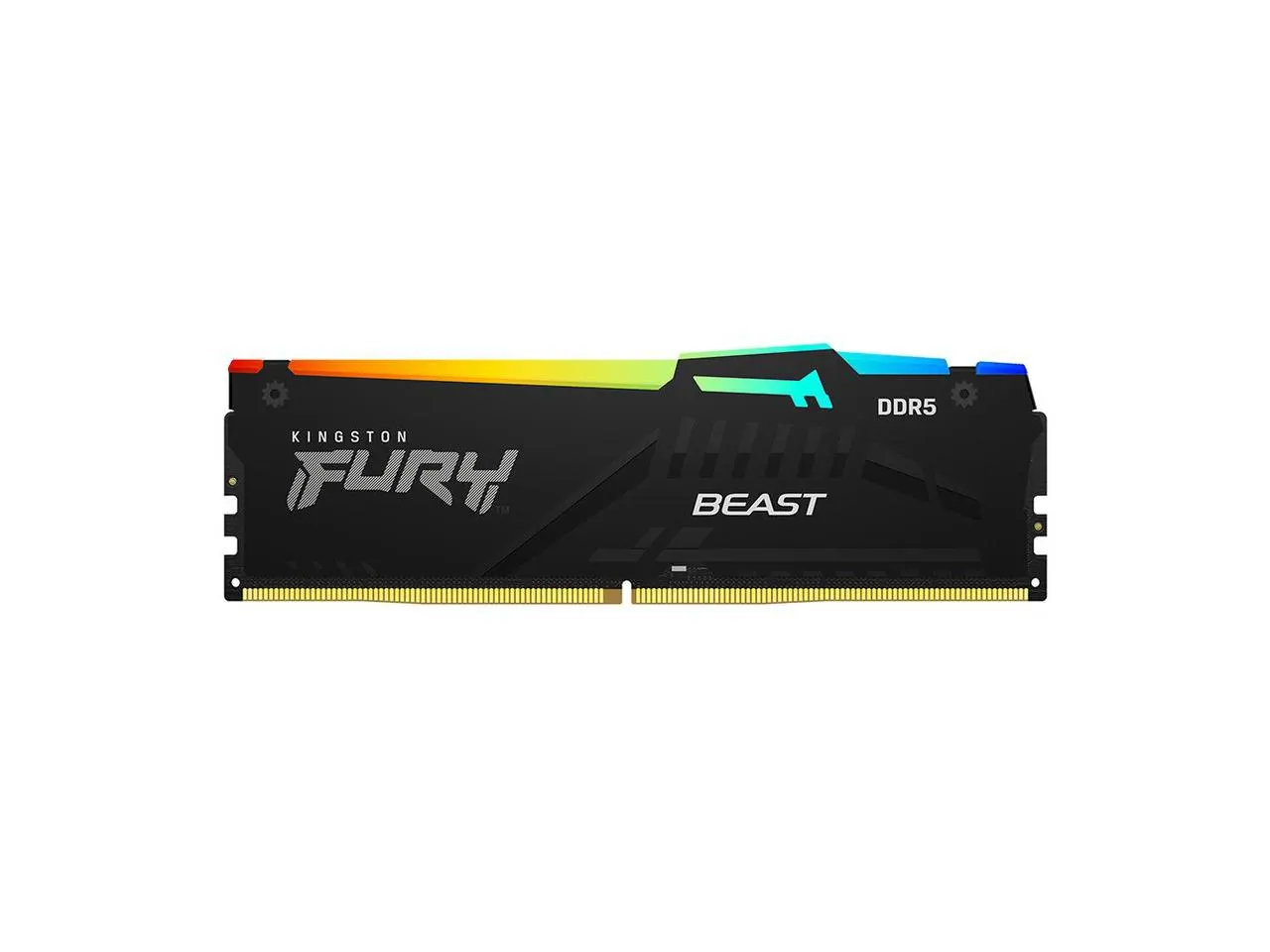 ოპერატიული მეხსიერება Kingston, KF556C36BBEA-16, RAM, FURY Beast RGB DDR5 16GB 5600MT/s CL36 DIMM, Black