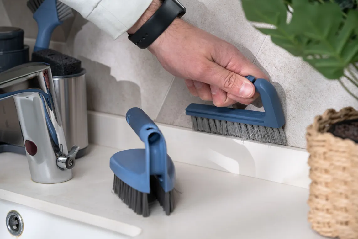 ჯაგრისი Ardesto Washing brush 2 in 1 13.9x7x9cm, plastic, blue
