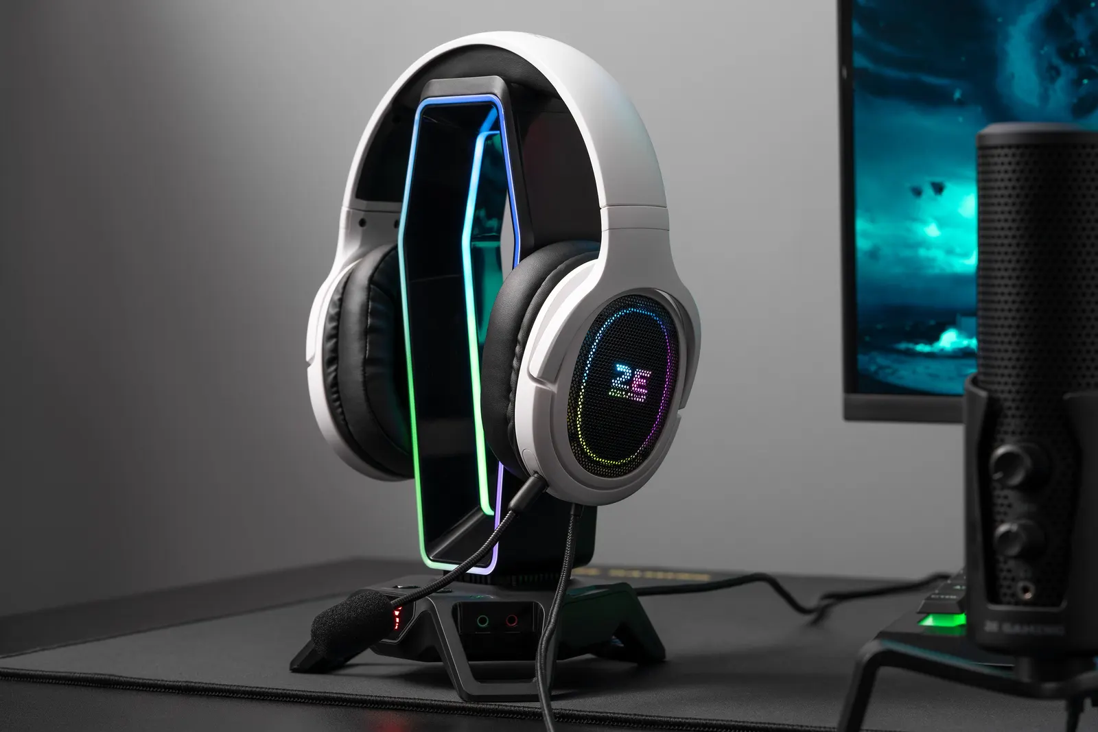 ყურსასმენი 2E GAMING Headset HG330 RGB USB 7.1 White
