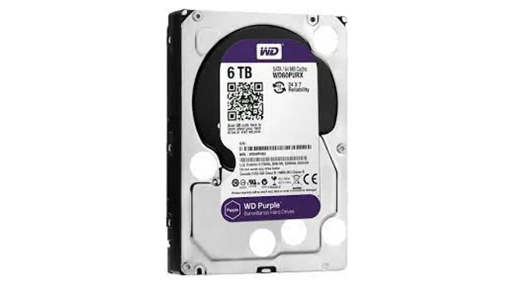 მყარი დისკი - 6TB, SATA HDD WD Purple, Western Digital WD64PURZ