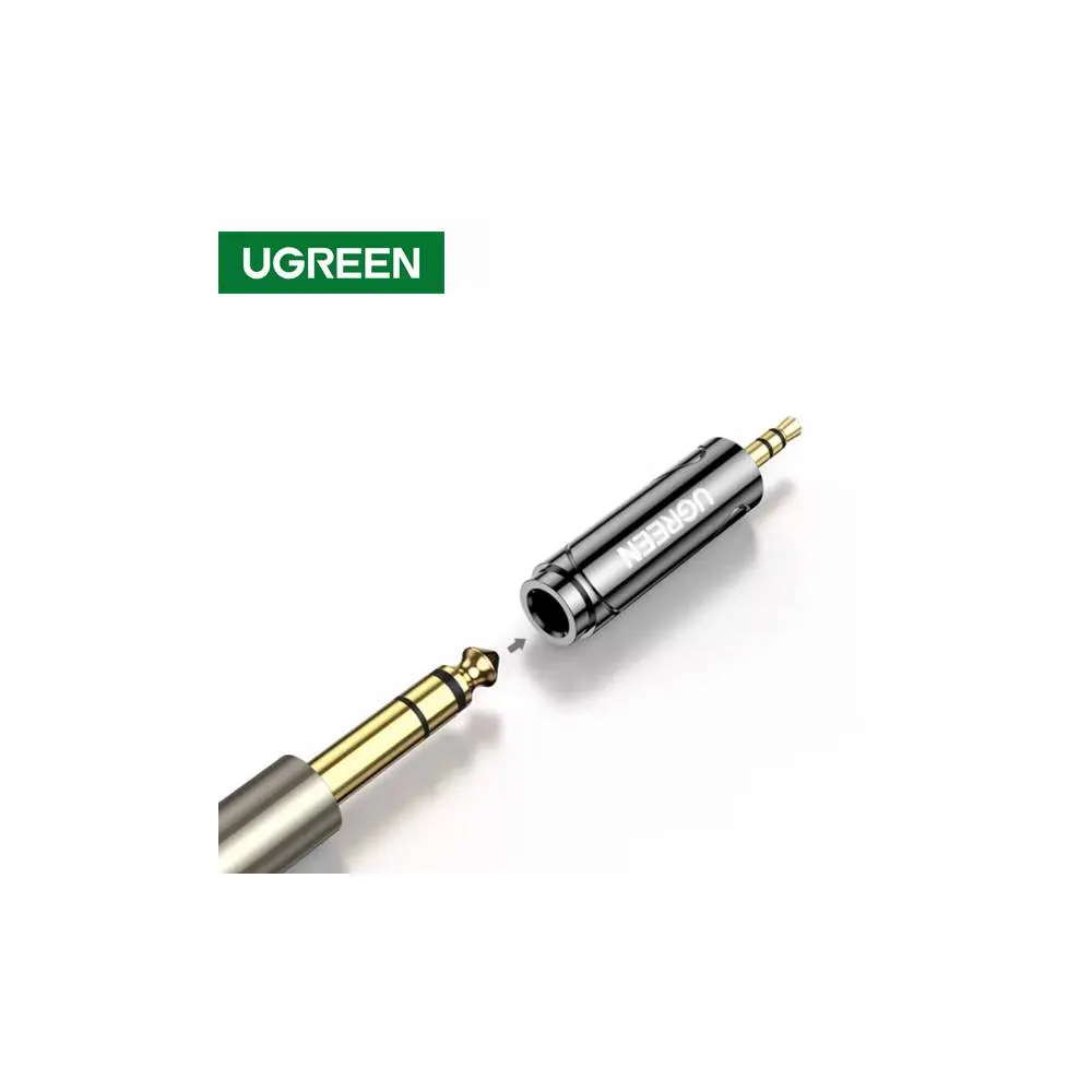 აუდიო ადაპტერი UGREEN 80730, 3.5mm to 6.35mm Audio Adapter, Silver