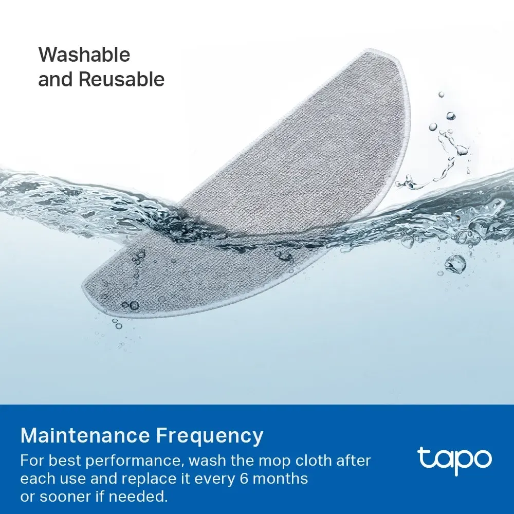 რობოტი მტვერსასრუტი TP-Link, Tapo RVA301, Robot Vacuum Washable Mop Cloth (5 Pcs)