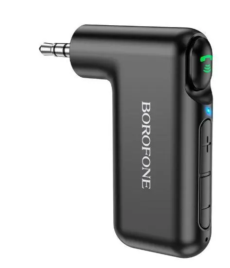 BC35 BOROFONE Wideway, in-car AUX BT receiver, 3.5mm output, 150mAh battery for 10 hours of music and calls.