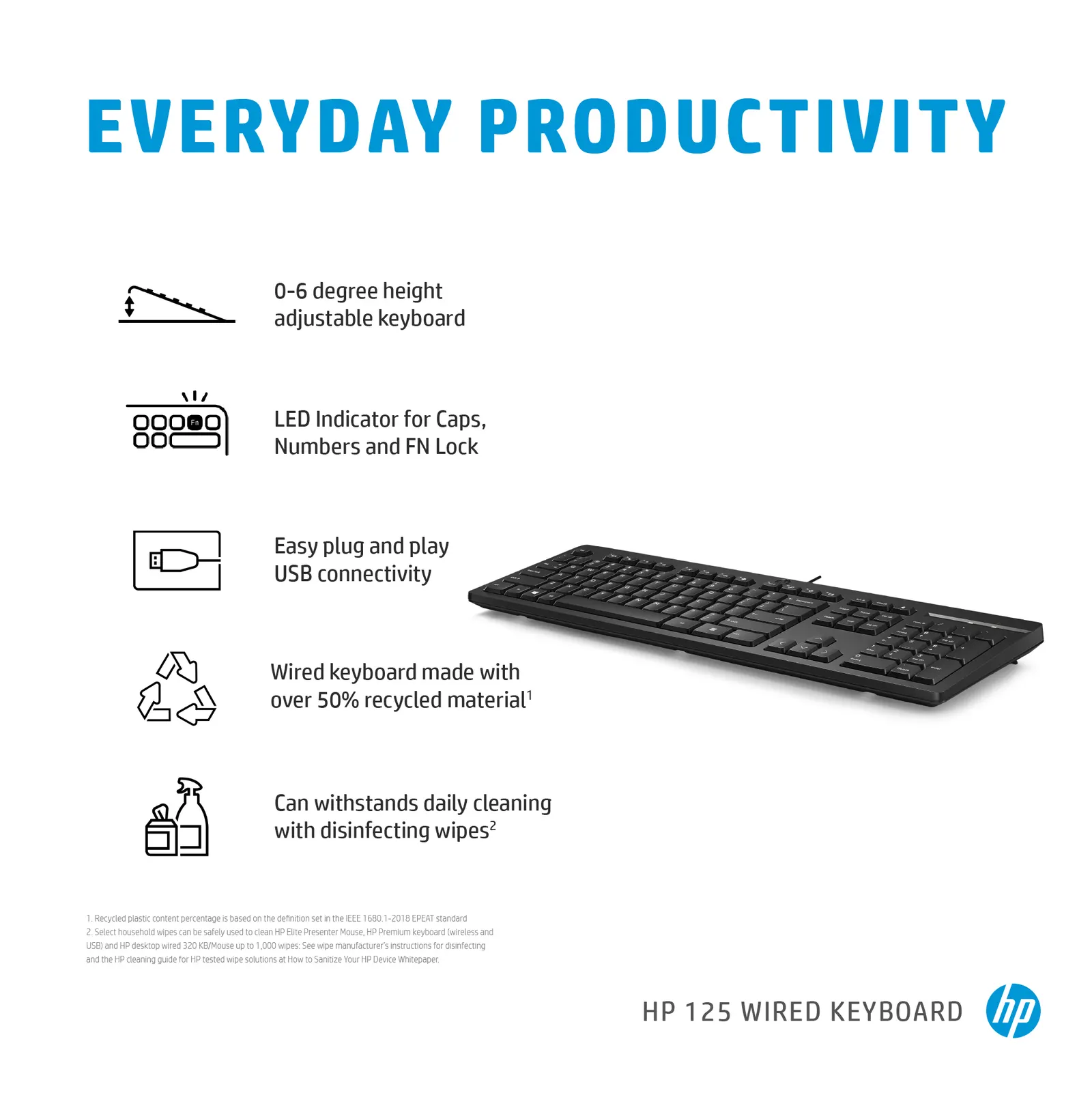 HP 125 Wired Black