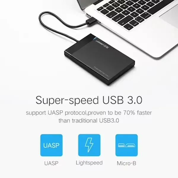 US221 UGREEN (30847) 2.5 inch Hard Disk box with cable