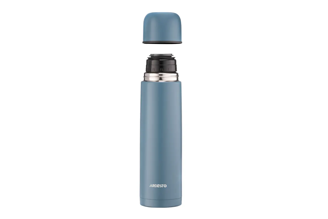 თერმოსი Ardesto Vacuum flask Bright City, 1000ml, stainless steel, dark blue