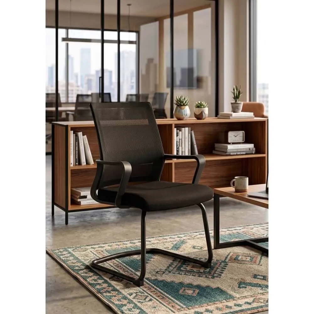 ვიზიტორის სავარძელი ALLX MS899C, Visitor Chair, Black