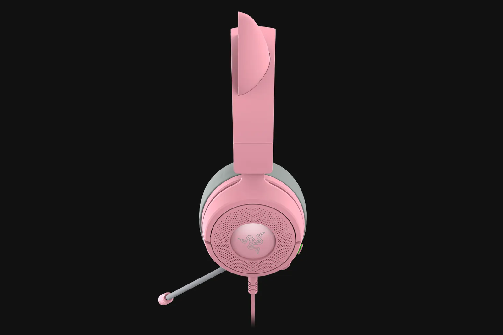 ყურსასმენი Razer Headset Kraken Kitty V3 X, mini-jack, 1.3m, quartz