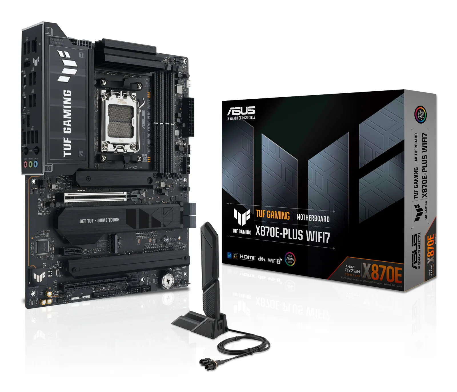 დედაპლატა ASUS Motherboard TUF GAMING X870E-PLUS WIFI7 sAM5 X870E 4xDDR5 M.2 HDMI Wi-Fi BT ATX